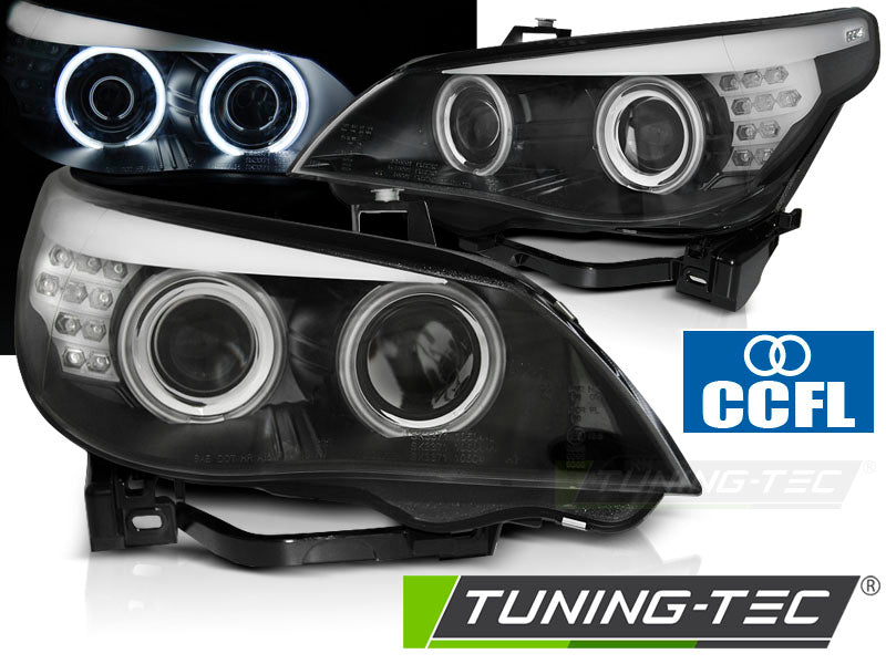 Faruri compatibile BMW E60/61 Angel Eyes CCFL