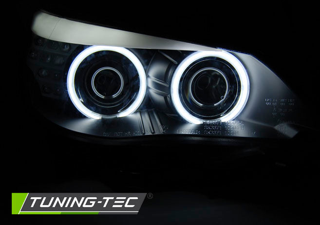 Faruri compatibile BMW E60/61 Angel Eyes CCFL