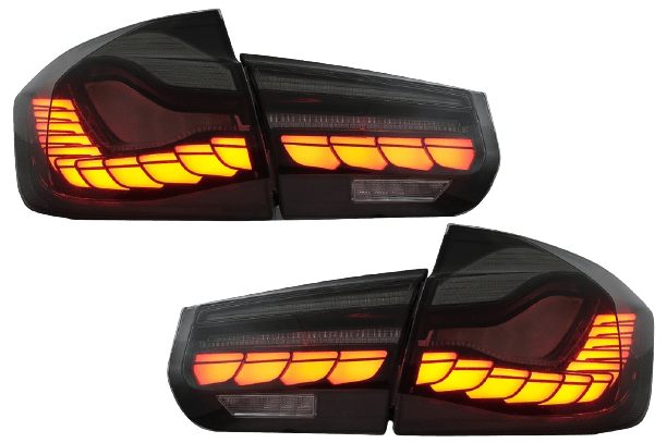 Set stopuri OLED compatibil cu BMW F30 Rosu/Fumuriu