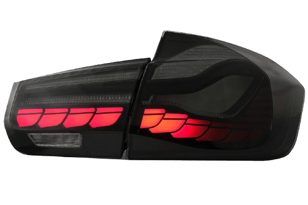 Set stopuri OLED compatibil cu BMW F30 Rosu/Fumuriu