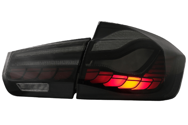 Set stopuri OLED compatibil cu BMW F30 Rosu/Fumuriu