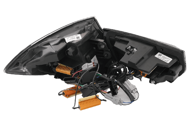 Set stopuri OLED compatibil cu BMW F30 Rosu/Fumuriu